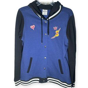 Official Disney Kingdom Hearts Blue Sora Girls Varsity Jacket Size Large